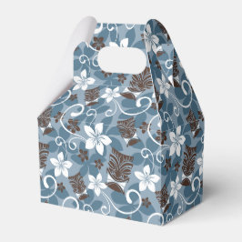 LUAU TIKI PATTERN (BLAU) GESCHENKSCHACHTEL