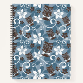 LUAU TIKI PATTERN (BLAU) NOTIZBUCH