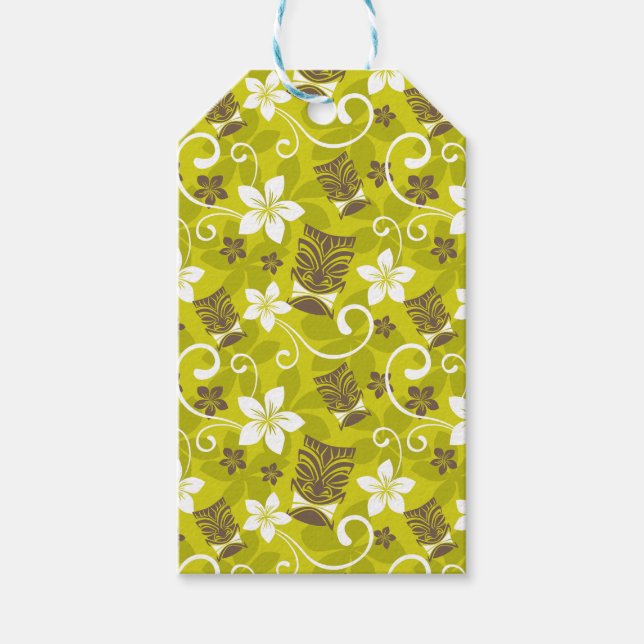 LUAU TIKI PATTERN GESCHENKANHÄNGER (Vorderseite)