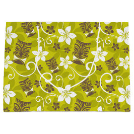 LUAU TIKI PATTERN GROßE GESCHENKTÜTE
