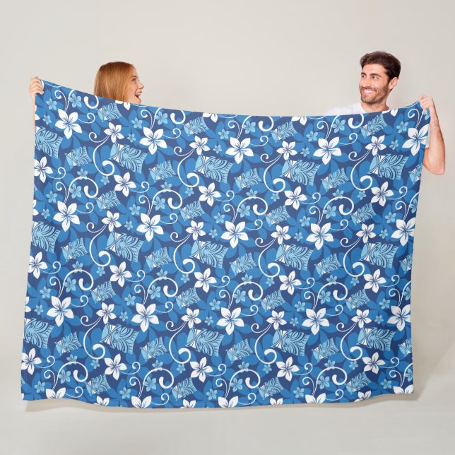 LUAU TIKI PATTERN (HELLBLAU) FLEECEDECKE (Beispiel)