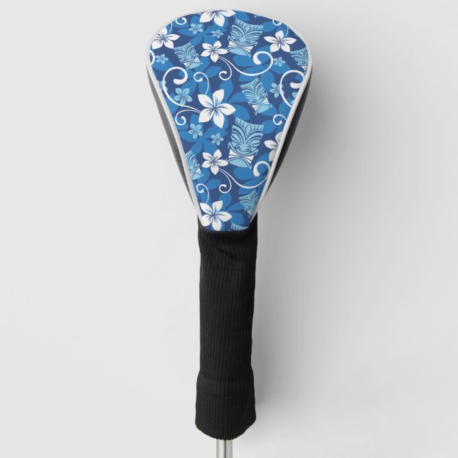 LUAU TIKI PATTERN (HELLBLAU) GOLF HEADCOVER (Vorderseite)