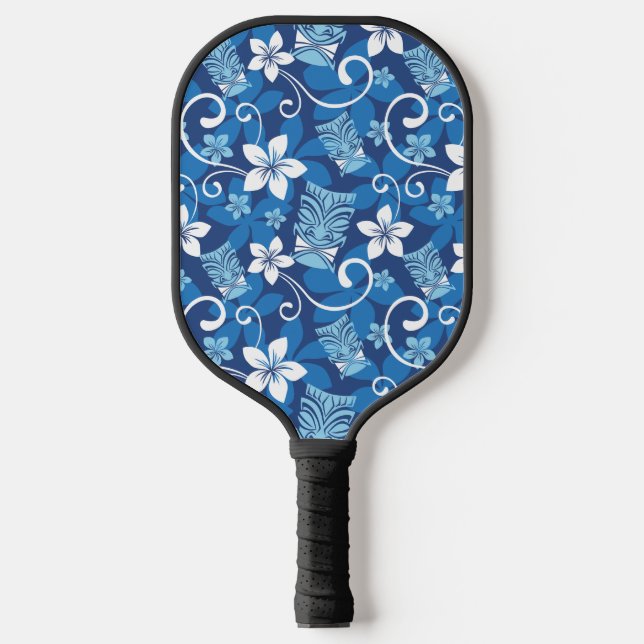 LUAU TIKI PATTERN (HELLBLAU) PICKLEBALL SCHLÄGER (Vorderseite)