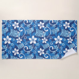 LUAU TIKI PATTERN (HELLBLAU) STRANDTUCH