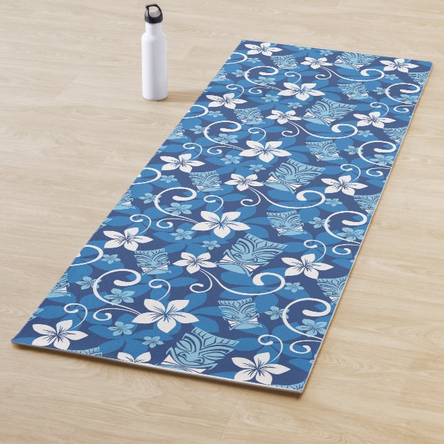 LUAU TIKI PATTERN (HELLBLAU) YOGAMATTE (Beispiel)