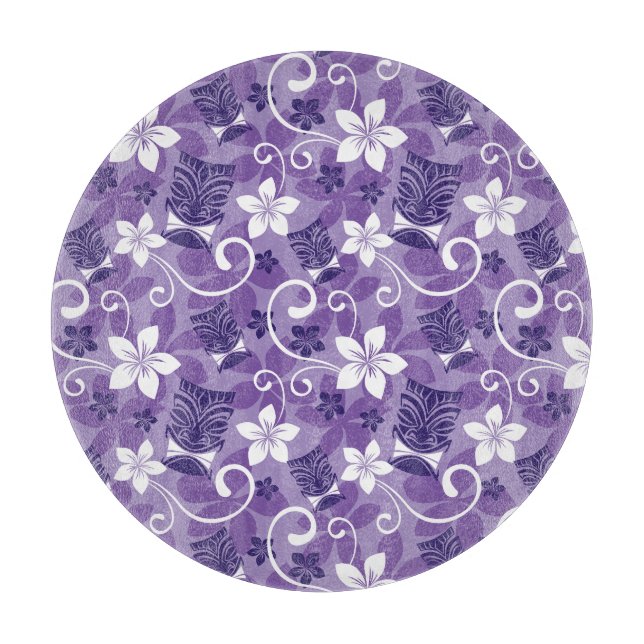 LUAU TIKI PATTERN (LILA) SCHNEIDEBRETT (Vorderseite)