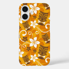 LUAU TIKI PATTERN (ORANGE) iPhone 16 HÜLLE