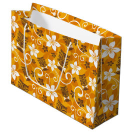 LUAU TIKI PATTERN (ORANGE) GROßE GESCHENKTÜTE