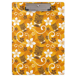 LUAU TIKI PATTERN (ORANGE) KLEMMBRETT