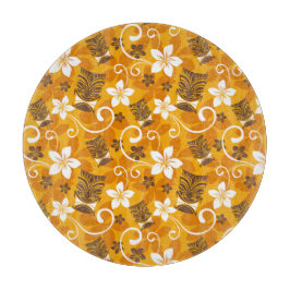 LUAU TIKI PATTERN (ORANGE) SCHNEIDEBRETT