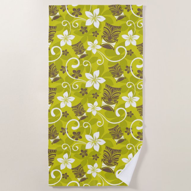 LUAU TIKI PATTERN STRANDTUCH (Vorderseite)