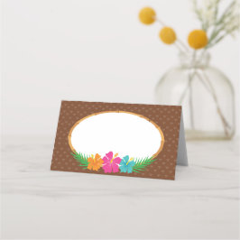 Luau Tropical Folded Platzkarte