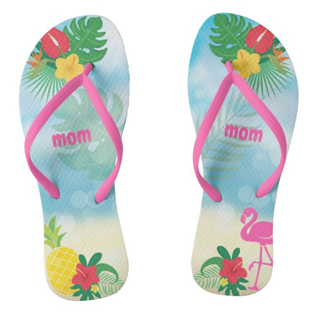 Luau Tropical Theme Flip Flops (Fußbett)