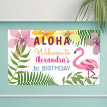 Luau Tropischer Flamingo Geburtstag