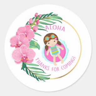 Luau Vielen Dank, dass Sie ein Geschenk für Sticke Runder Aufkleber
