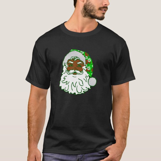 luauer Weihnachtsfeiertag hawaiisch schwarzafrikan T-Shirt (Vorderseite)