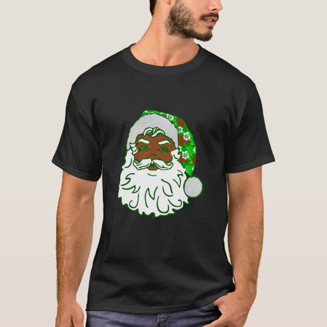 luauer Weihnachtsfeiertag hawaiisch schwarzafrikan T-Shirt (Vorderseite)