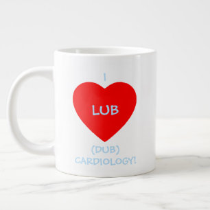 Lub Dub Heart Sounds Funny Cardiologe Jumbo-Tasse