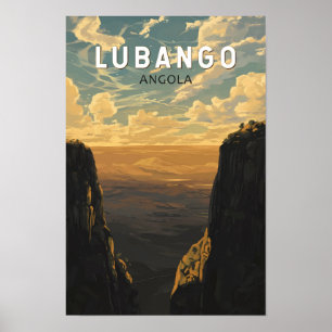 Lubango Angola Reise Kunst Vintage Poster