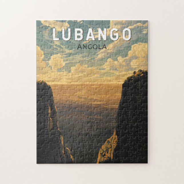 Lubango Angola Reisen Art Vintag Puzzle (Vertikal)