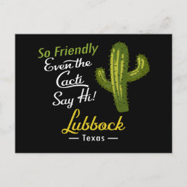 Lubbock Cactus Funny Retro Postkarte