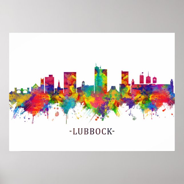 Lubbock Skyline Poster (Vorne)