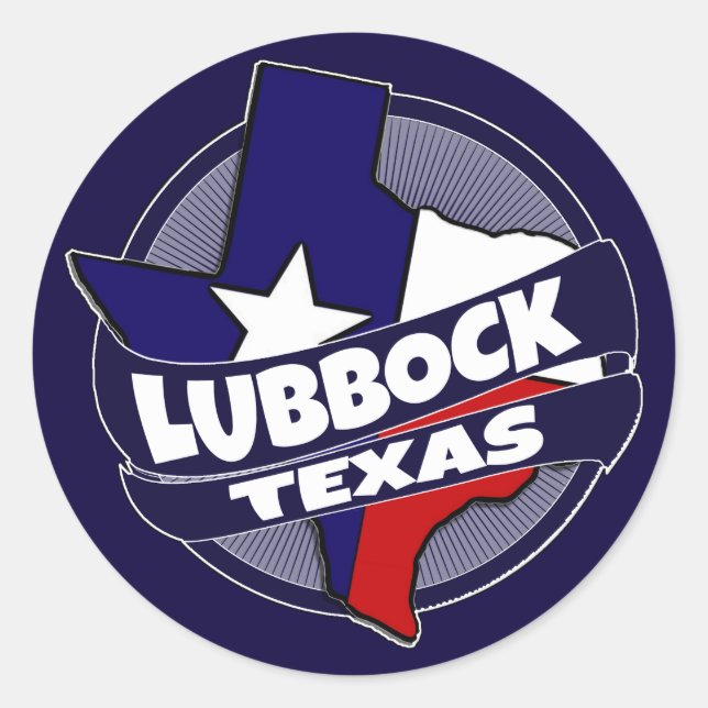 Lubbock Texas Fahne platzt Aufkleber (Vorderseite)