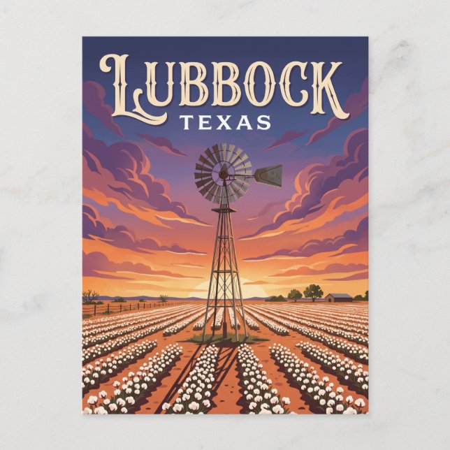 Lubbock Texas Postkarte (Vorderseite)