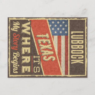 Lubbock Texas Postkarte