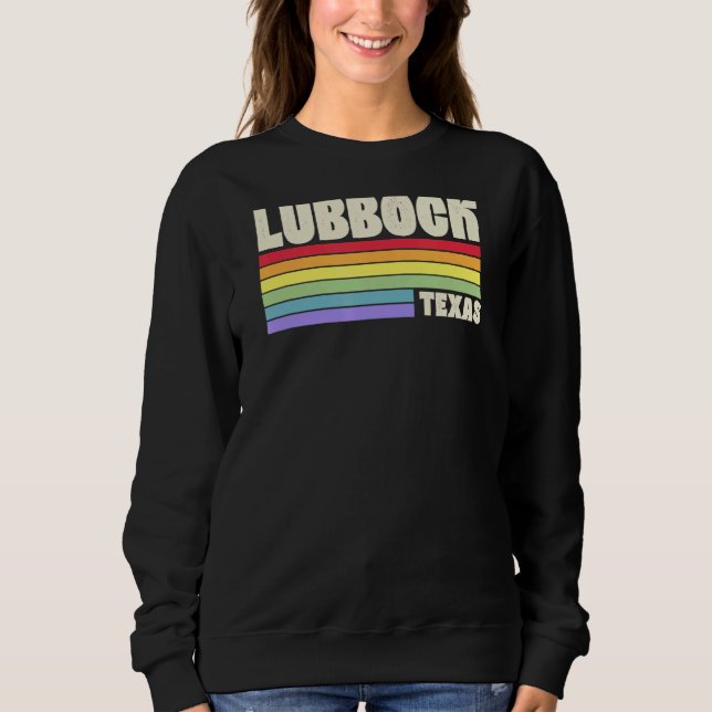 Lubbock Texas Pride Rainbow Flag Gay Pride Merch Q Sweatshirt (Vorderseite)