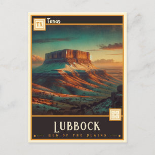Lubbock, Texas VINTAG Postkarte