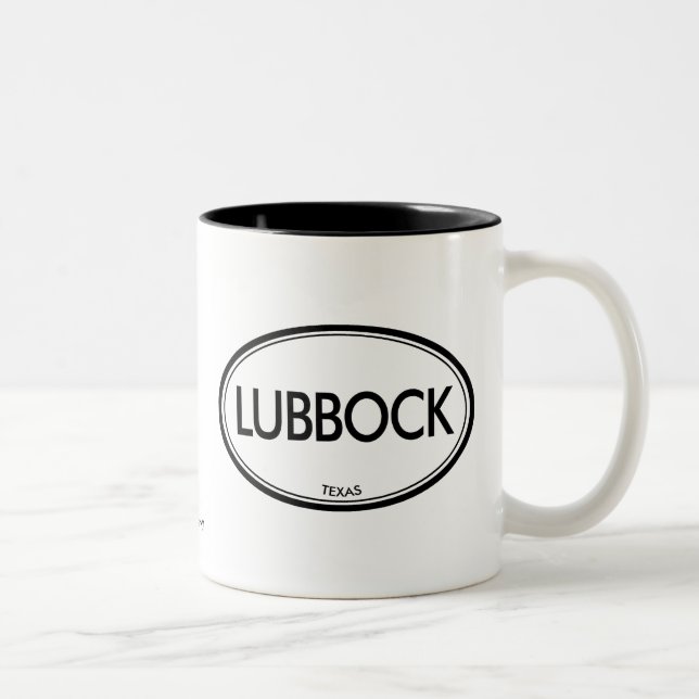 Lubbock, Texas Zweifarbige Tasse (Rechts)