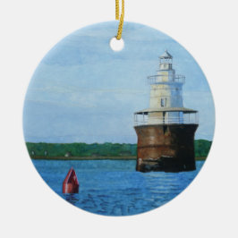 Lubec Channel Lighthosue Painting Keramik Ornament