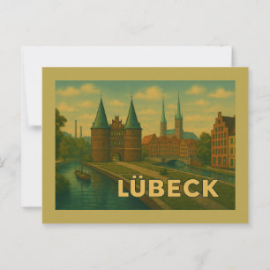 Lübeck Deutschland Stadt Kunst Postkarte
