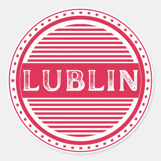 Lublin City Pride Emblem – Polish Identity Runder Aufkleber (Vorderseite)