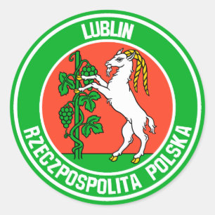 Lublin Round Emblem Runder Aufkleber