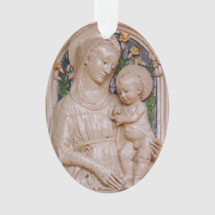 Luca della Robbia Madonna Kind und Lilien Kunst Ornament