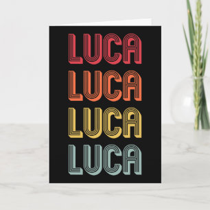 Luca Geschenk Name Personalisiert Lustig Retro Vin Karte