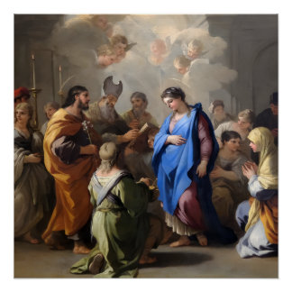 Luca Giordanos Die Vermählung der Jungfrau Poster