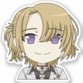 Luca Kaneshiro Chibi Lächeln Aufkleber