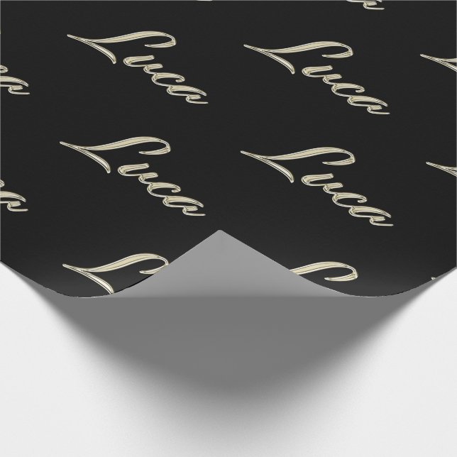 Luca Vorname Name edles Geschenkpapier Papier (Ecke)