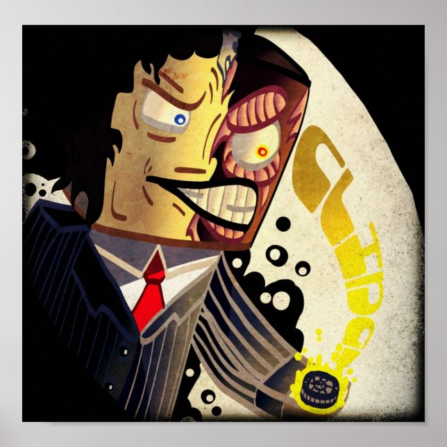 Lucargias zwei Gesichtshaut zeichnend Poster (Vorne)