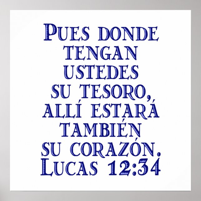Lucas 12:34 poster (Vorne)