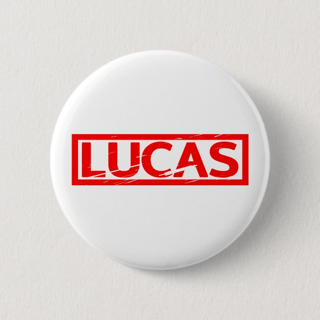 Lucas Briefmarke Button (Vorderseite)