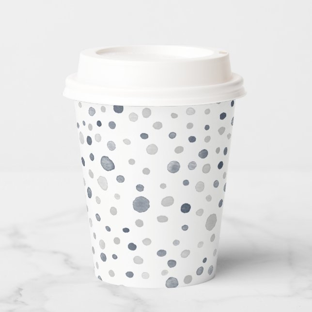 Lucas Confetti Wasserfarbe Dots Paper Cup Pappbecher (Vorderseite)