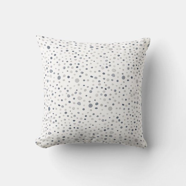 Lucas Confetti Wasserfarbe Dots Throw Kissen (Vorderseite)
