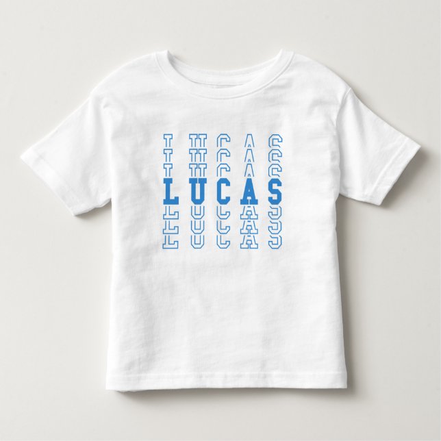 Lucas Custom Boy Name Kleinkind T-shirt (Vorderseite)