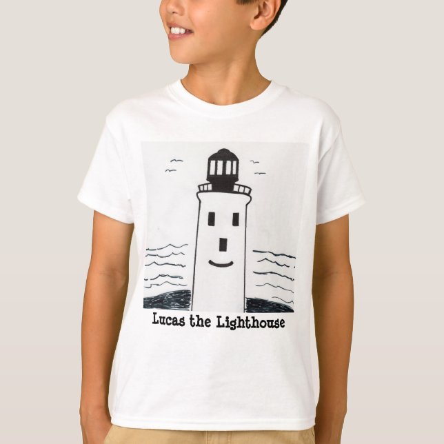 Lucas der Leuchtturm-T - Shirt für Jungen und Mädc (Vorderseite)