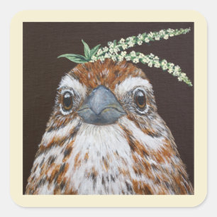 Lucas der Songspatronensticker Quadratischer Aufkleber