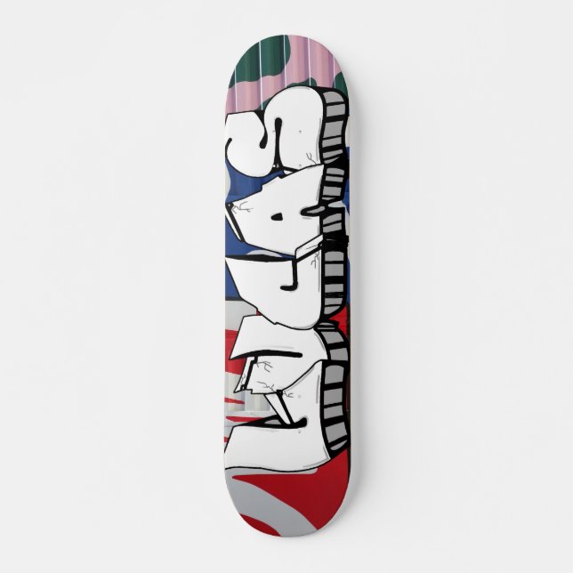 Lucas Graffiti Custom Personalisierte Coole Skateb Skateboard (Vorne)
